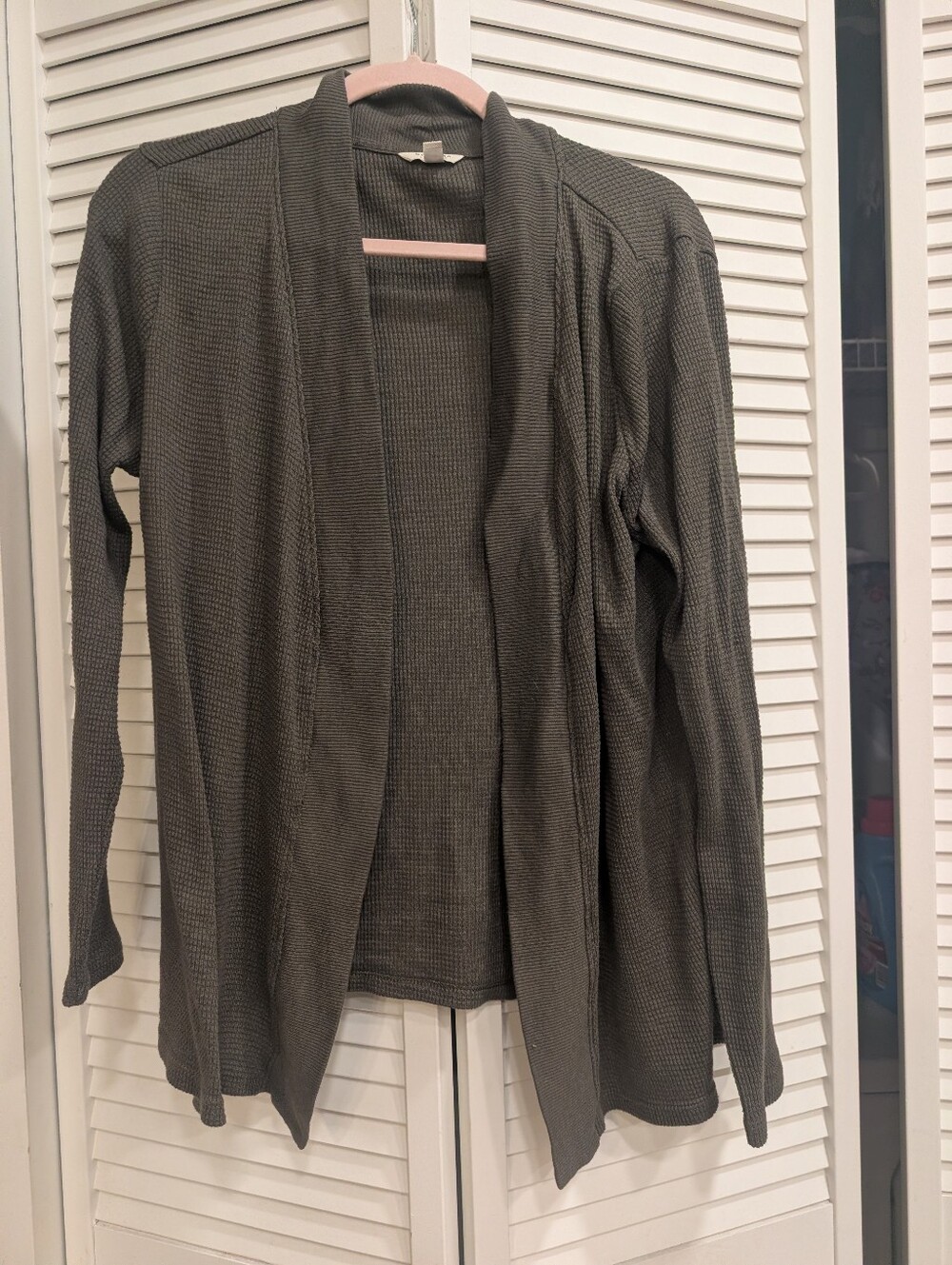 Sonoma Olive Green Open-Front Women's Cardigan Size Large
